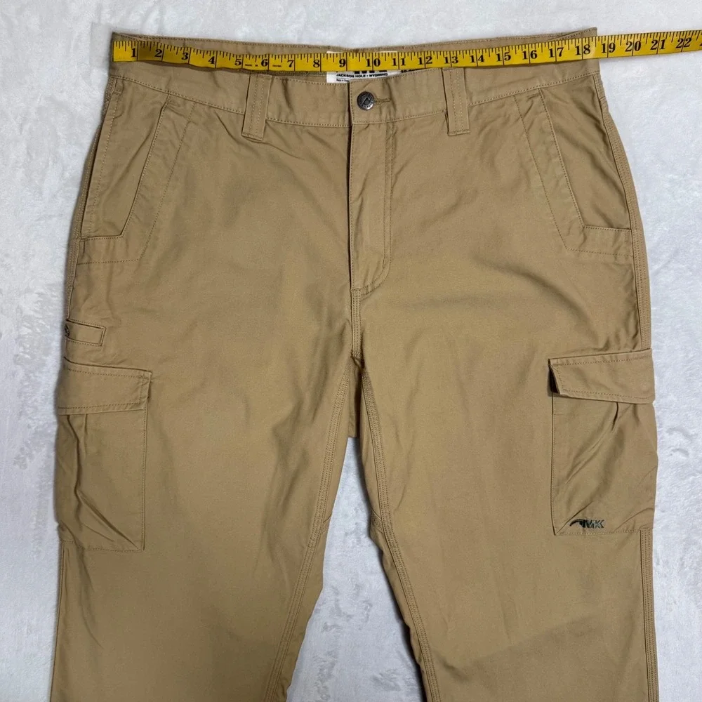 Mountain Khakis Canvas Cargo Pants Size 38x32 37 Utility Pockets Rugged Workwear
